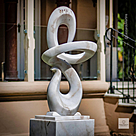 imagem do produto Escultura Fluxo Cont�nuo M�rmore Branco 120cm - EMP742 Arte Contempor�nea Decorativa