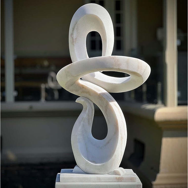 imagem do produto Escultura Fluxo Cont�nuo M�rmore Branco 120cm - EMP742 Estilo Contempor�neo