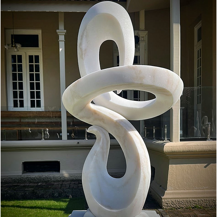 imagem do produto Escultura Fluxo Cont�nuo M�rmore Branco 120cm - EMP742 Estilo Contempor�neo