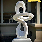 imagem do produto Escultura Fluxo Cont�nuo M�rmore Branco 120cm - EMP742 Estilo Contempor�neo