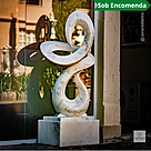 imagem do produto Escultura Fluxo Cont�nuo M�rmore Branco 150cm - EMP743 Arte Contempor�nea Sofisticada