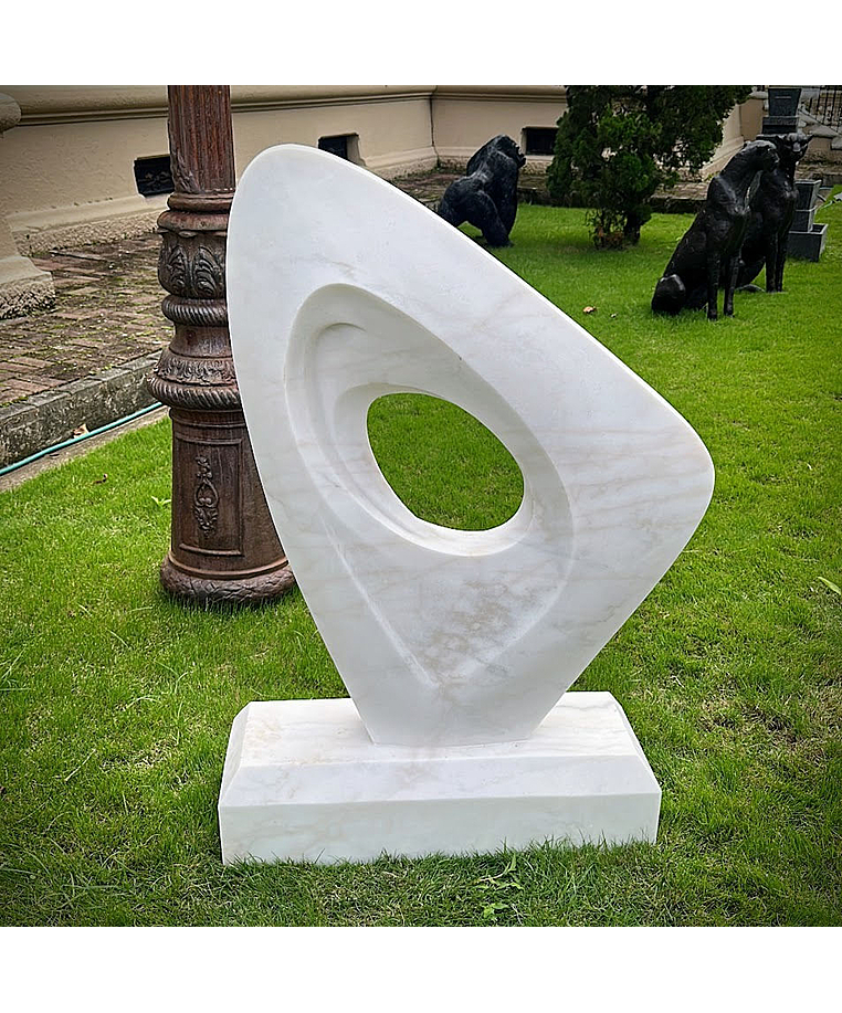 imagem do produto Escultura Fragmento Eterno M�rmore Branco 120cm - EMP730