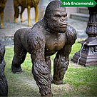 imagem do produto Escultura Gorila de Bronze Andando 105cm - EBZ710