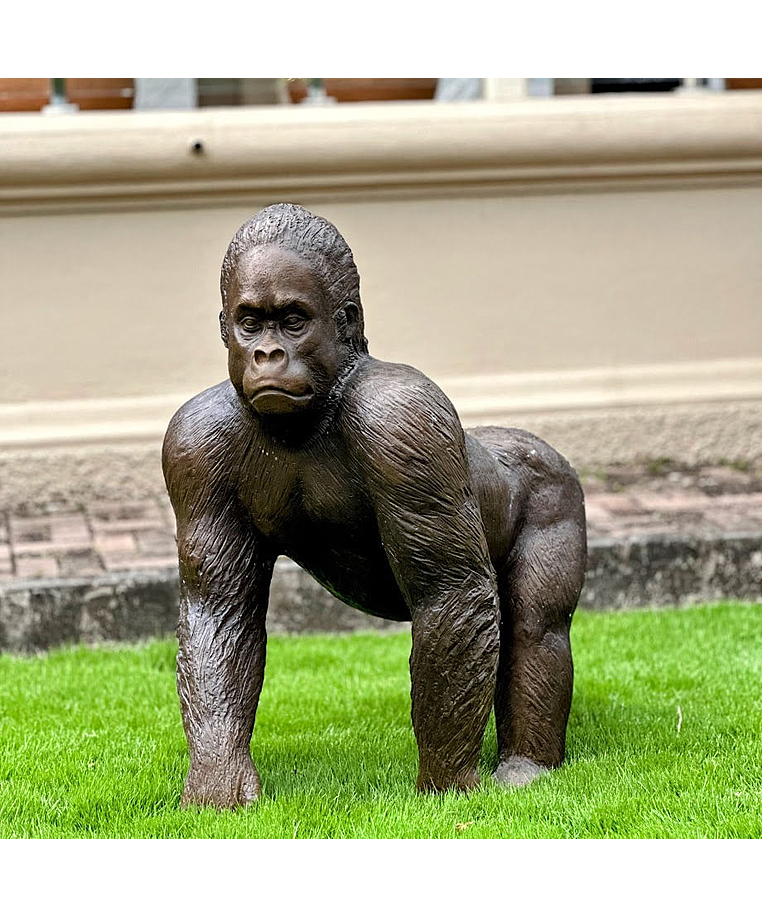 imagem do produto Escultura Gorila em Bronze 95cm - EBZ616 For�a e Eleg�ncia Cl�ssica