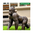 imagem do produto Escultura Gorila em Bronze 95cm - EBZ616 For�a e Eleg�ncia Cl�ssica