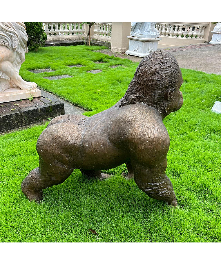 imagem do produto Escultura Gorila em Bronze 95cm - EBZ616