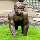 imagem do produto Escultura Gorila em Bronze 95cm - EBZ616