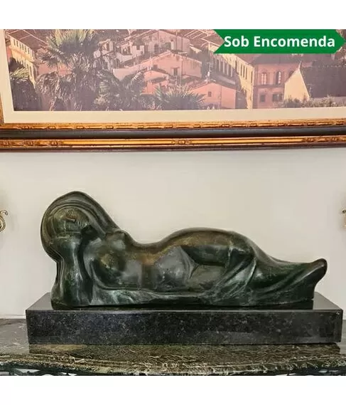 imagem de Escultura Guanabara em Bronze 40x90cm EBZ528 Arte e Identidade Brasileira