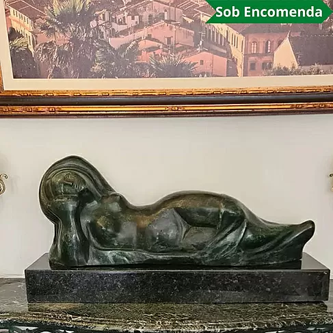 imagem de Escultura Guanabara em Bronze 40x90cm EBZ528 Arte e Identidade Brasileira
