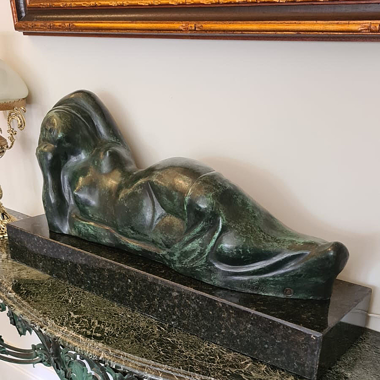 imagem do produto Escultura Guanabara em Bronze 40x90cm EBZ528 Arte e Identidade Brasileira