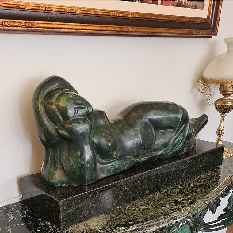 imagem do produto Escultura Guanabara em Bronze 40x90cm EBZ528 Arte e Identidade Brasileira