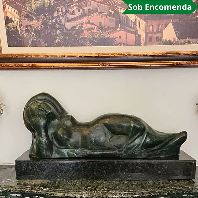 imagem do produto Escultura Guanabara em Bronze 40x90cm EBZ528 Arte e Identidade Brasileira