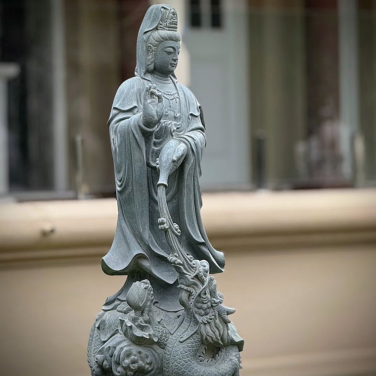 imagem do produto Escultura Guanyin M�rmore Verde 100cm - EMP797 Arte Oriental para Ambientes 