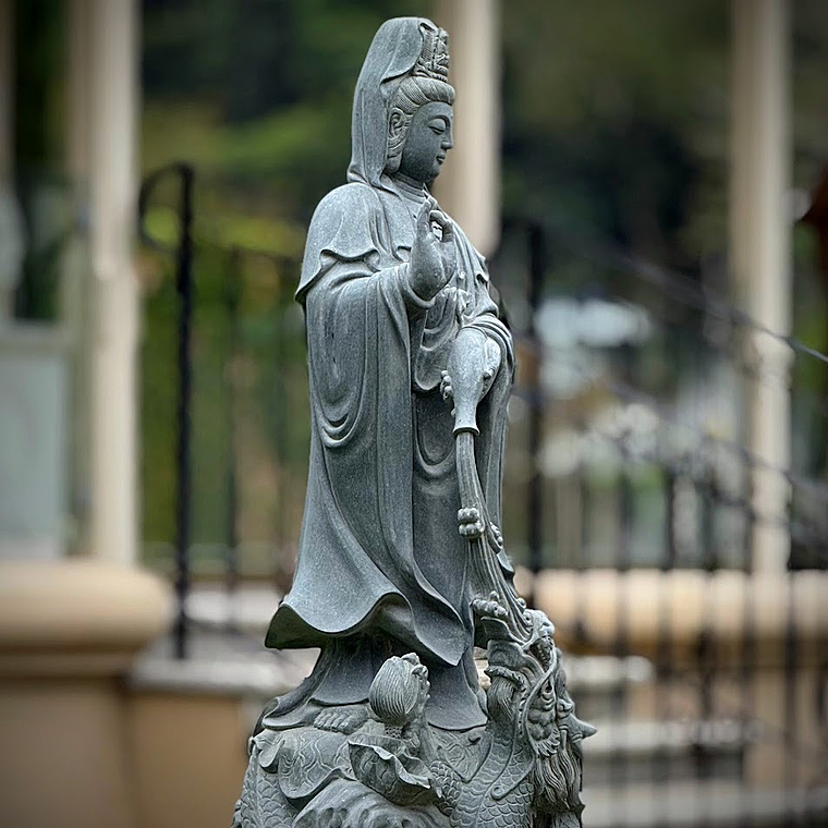 imagem do produto Escultura Guanyin M�rmore Verde 100cm - EMP797 Arte Oriental para Ambientes 
