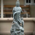 imagem do produto Escultura Guanyin M�rmore Verde 100cm - EMP797 Arte Oriental para Ambientes Zen