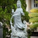 imagem do produto Escultura Guanyin M�rmore Verde 100cm - EMP797 Arte Oriental para Ambientes Zen