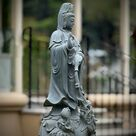 imagem do produto Escultura Guanyin M�rmore Verde 100cm - EMP797 Arte Oriental para Ambientes Zen