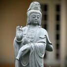 imagem do produto Escultura Guanyin M�rmore Verde 100cm - EMP797 Arte Oriental para Ambientes Zen