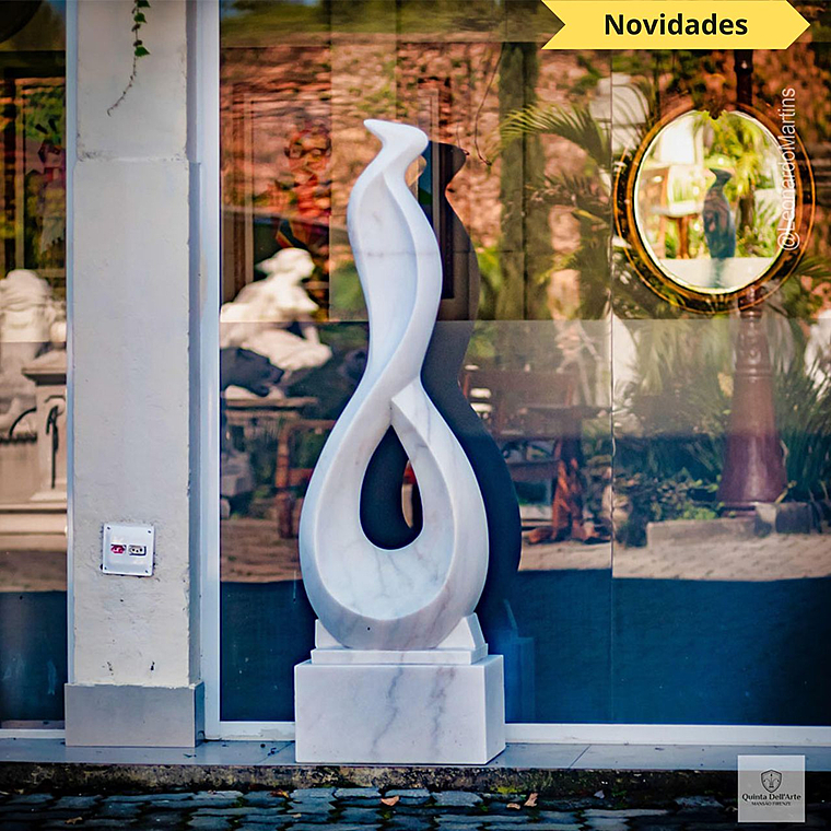 imagem do produto Escultura Harmonia em Espiral M�rmore Branco 150cm - EMP726 Design Contempor�neo
