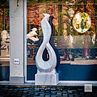 imagem do produto Escultura Harmonia em Espiral M�rmore Branco 150cm - EMP726 Eleg�ncia para paisagismo