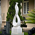 imagem do produto Escultura Harmonia em Espiral M�rmore Branco 150cm - EMP726 Eleg�ncia para paisagismo