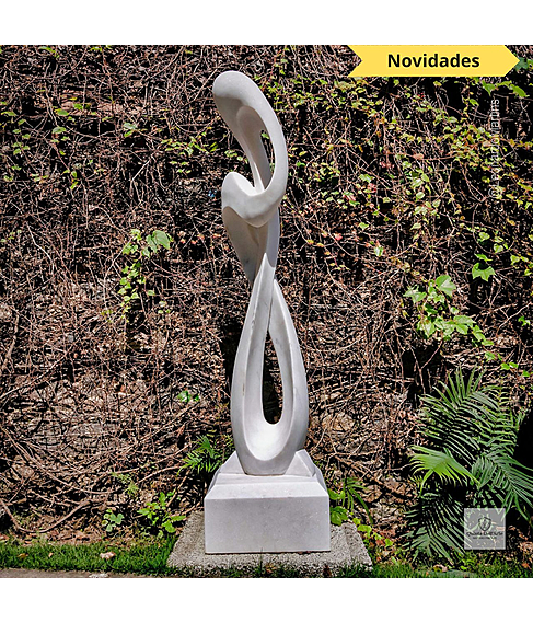 imagem de Escultura Harmonia Real Mrmore Branco 120cm - EMP735