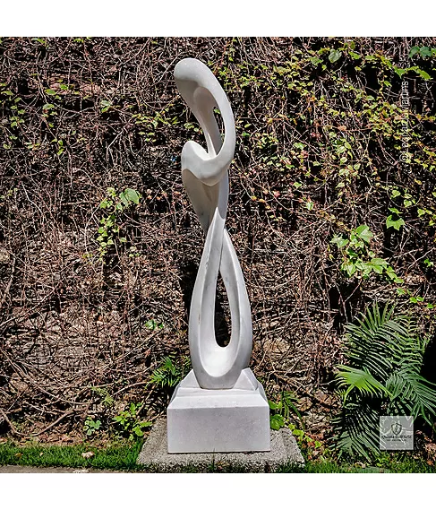 imagem de Escultura Harmonia Real Mármore Branco 120cm - EMP735