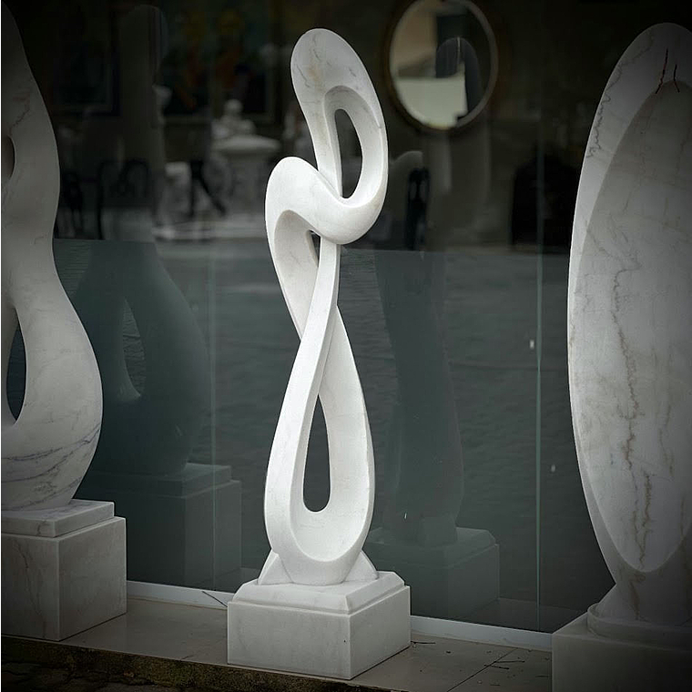 imagem do produto Escultura Harmonia Real M�rmore Branco 160cm - EMP736 Eleg�ncia para paisagismo