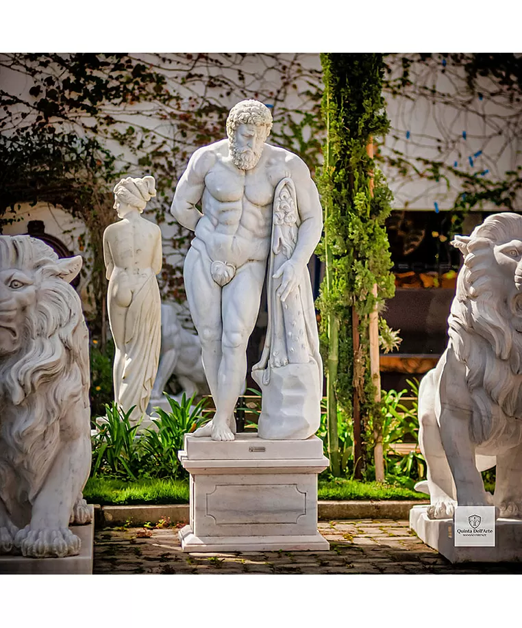 imagem do produto Escultura H�rcules em M�rmore 160cm - EMP519 For�a e Hero�smo Cl�ssico