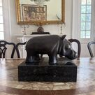 imagem do produto Escultura Hipop�tamo em Bronze 41cm EBZ524 For�a e Originalidade