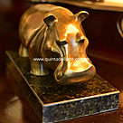 imagem do produto Escultura Hipop�tamo em Bronze 41cm EBZ524 For�a e Originalidade