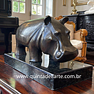 imagem do produto Escultura Hipop�tamo em Bronze 41cm EBZ524 For�a e Originalidade