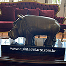 imagem do produto Escultura Hipop�tamo em Bronze 41cm EBZ524 For�a e Originalidade