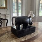 imagem do produto Escultura Hipop�tamo em Bronze 41cm EBZ524 For�a e Originalidade