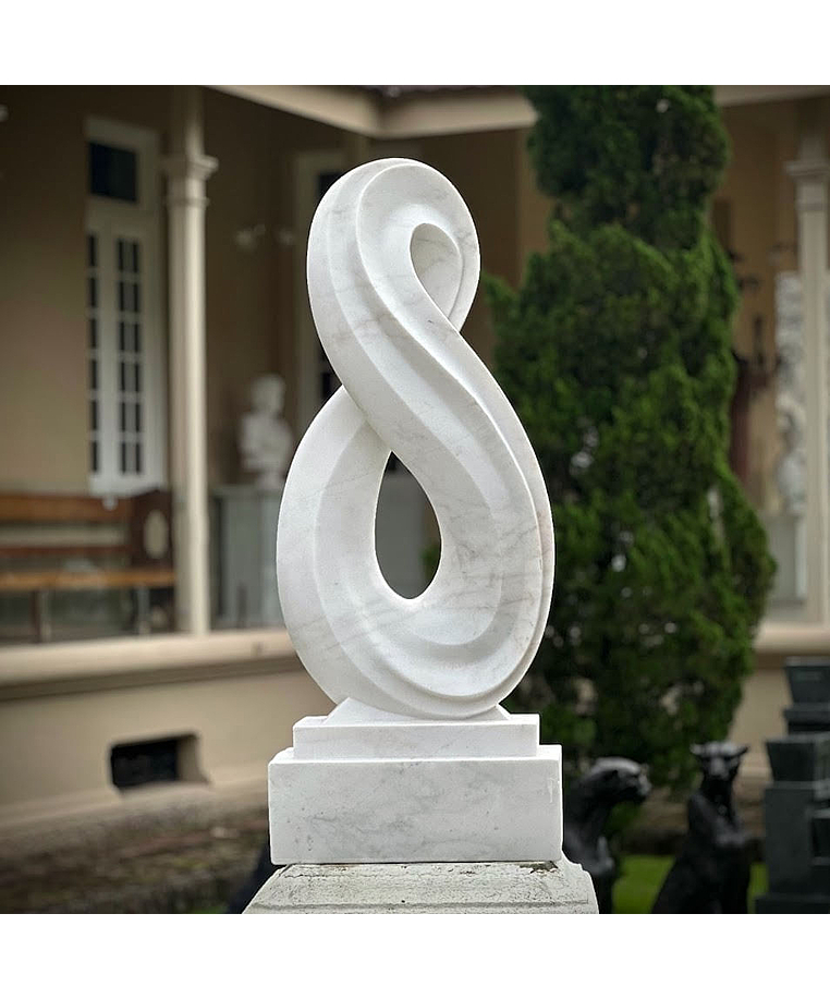 imagem do produto Escultura Infinito M�rmore Branco 130cm - EMP731