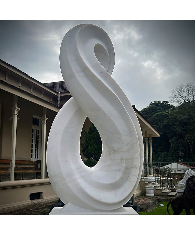 imagem do produto Escultura Infinito M�rmore Branco 130cm - EMP731
