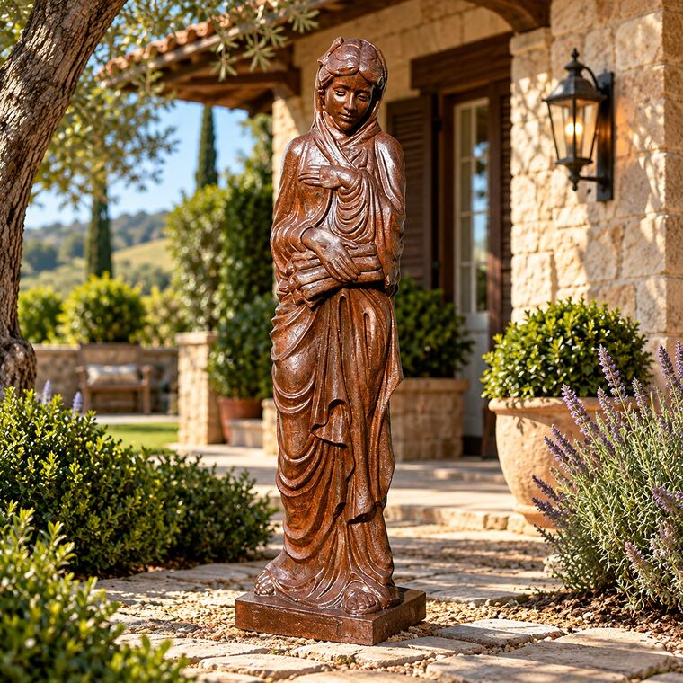 imagem do produto Escultura Inverno em Ferro Fundido 170cm EF388 Eleg�ncia e Presen�a