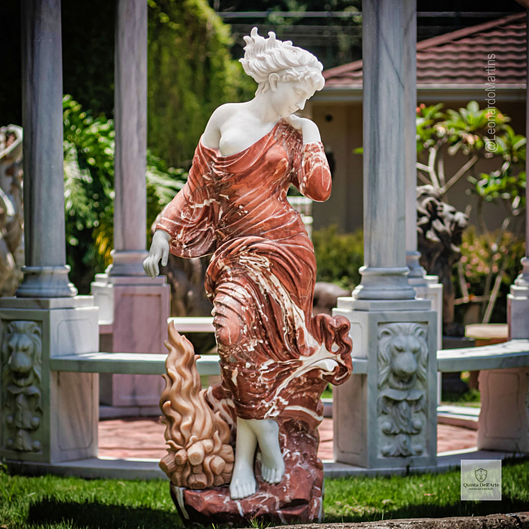 imagem do produto Escultura Inverno em M�rmore Rosso 160cm - EMP708 Arte Cl�ssica para Paisagismo