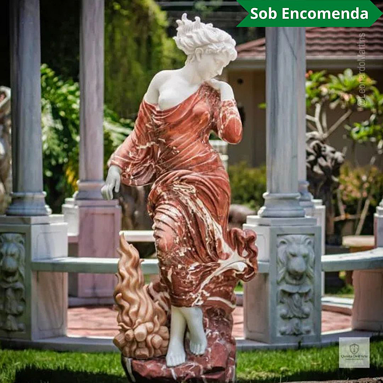 imagem do produto Escultura Inverno em M�rmore Rosso 160cm - EMP708 Arte Cl�ssica para Paisagismo