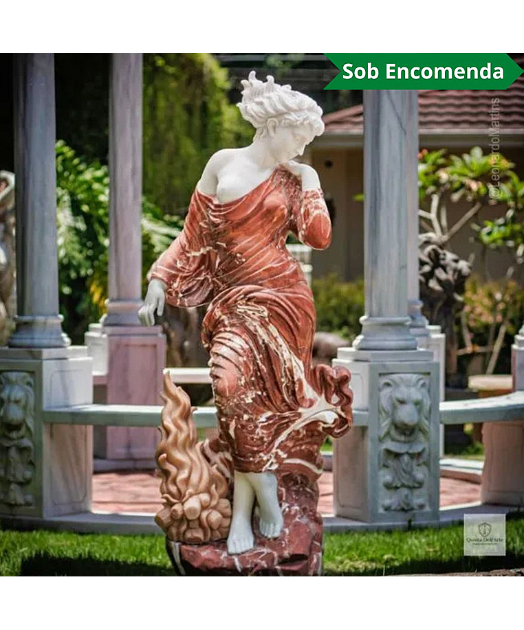 imagem do produto Escultura Inverno em M�rmore Rosso 160cm - EMP708