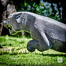 imagem do produto Escultura Jaguar M�rmore Preto 46cm - EMP714 Eleg�ncia e For�a Cl�ssica