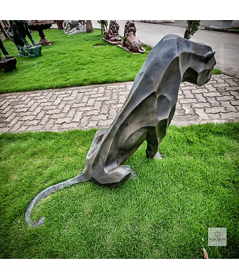 imagem de Escultura Jaguar Sentado 85cm - EBZ568S