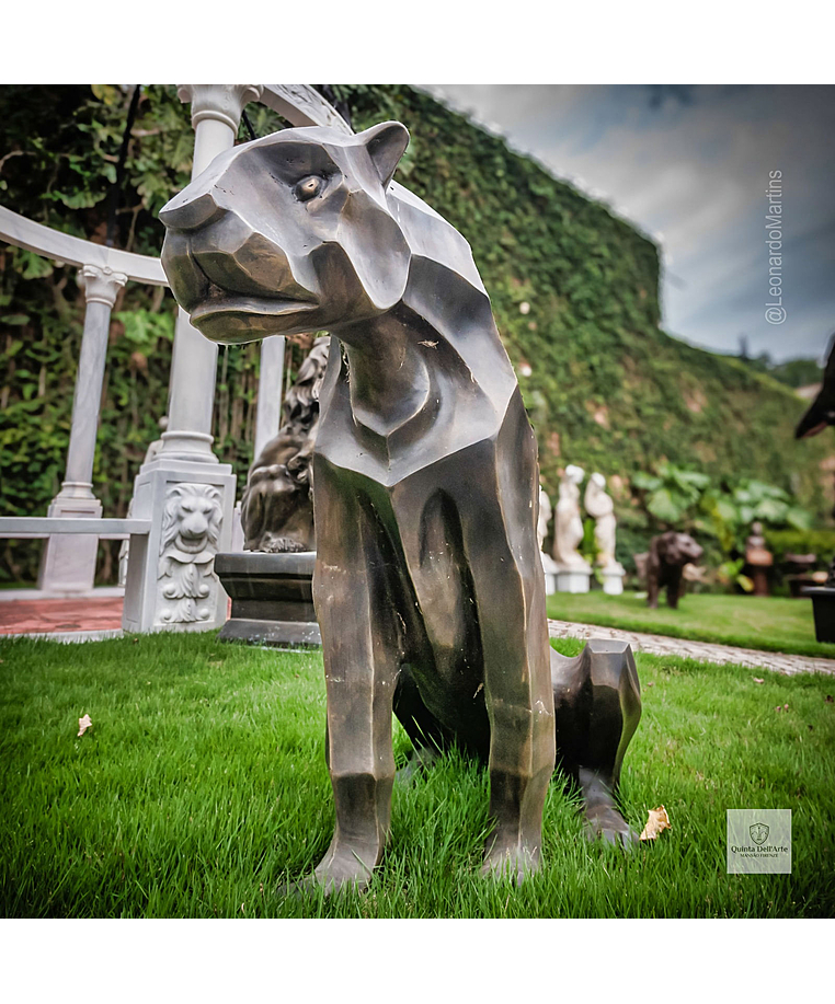 imagem do produto Escultura Jaguar Sentado 85cm - EBZ568S