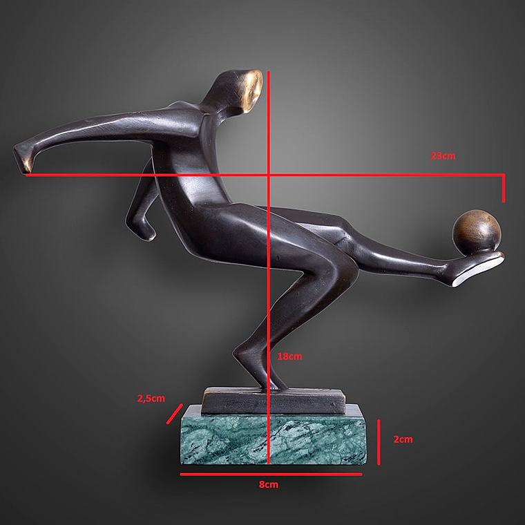 imagem do produto Escultura Jogador by Nick em Bronze 18cm EBZ323 Movimento e Arte