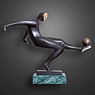 imagem do produto Escultura Jogador by Nick em Bronze 18cm EBZ323 Movimento e Arte