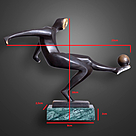 imagem do produto Escultura Jogador by Nick em Bronze 18cm EBZ323 Movimento e Arte