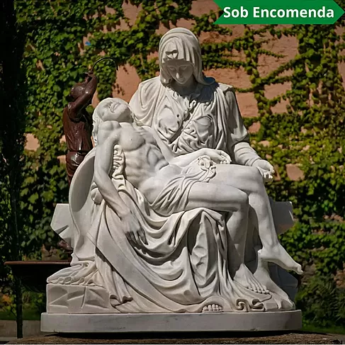 imagem de Escultura Lá Pietá em Mármore 140cm - IMP342 Emoção e Arte Sacra