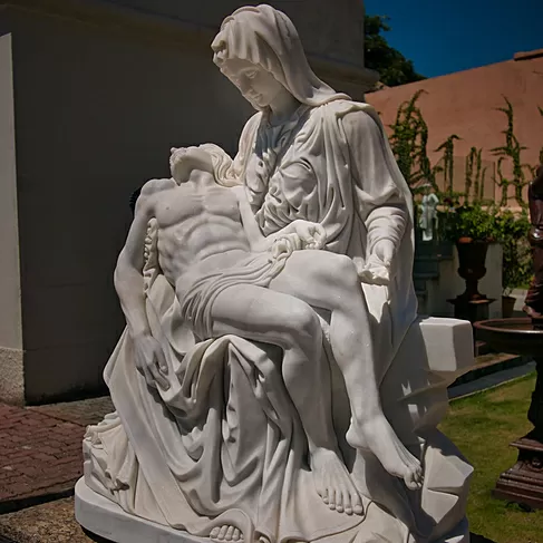imagem de Escultura Lá Pietá em Mármore 140cm - IMP342 Emoção e Arte Sacra