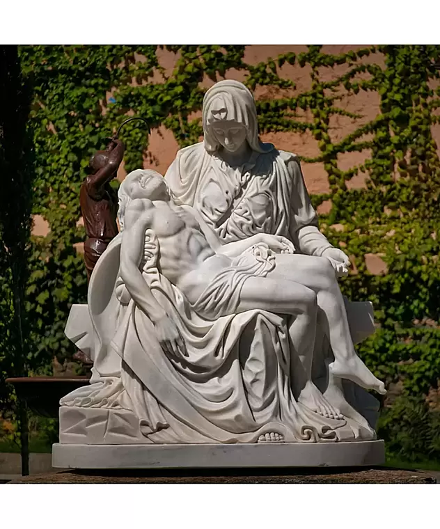 imagem do produto Escultura L� Piet� em M�rmore 140cm - IMP342 Emo��o e Arte Sacra