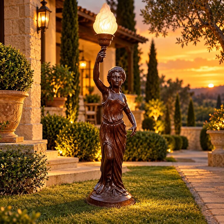 imagem do produto Escultura Lady Lumin�ria em Ferro Fundido 125cm - EF239D Eleg�ncia e Funcionalidade